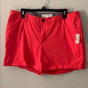 NWT Bright Coral chino 5 inch shorts